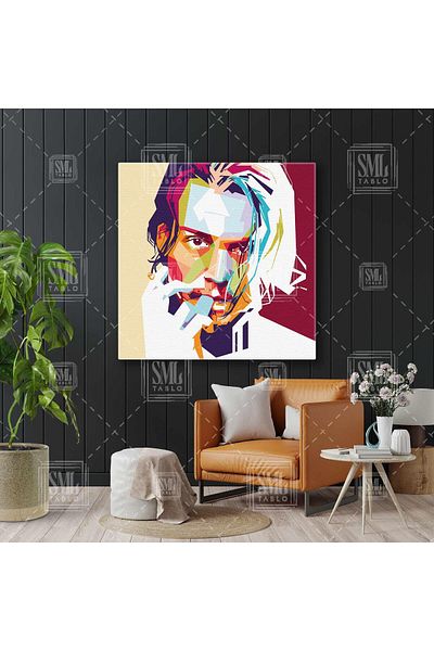 SML TABLO Τετράγωνος πίνακας σε καμβά Johnny Deep Legend του Χόλιγουντ