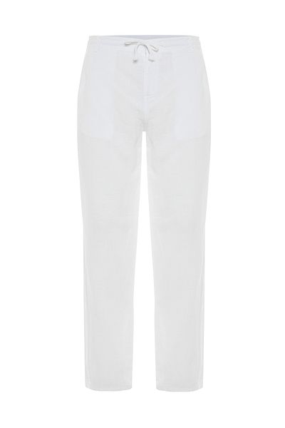 Mudo Straight Fit Linen Trousers