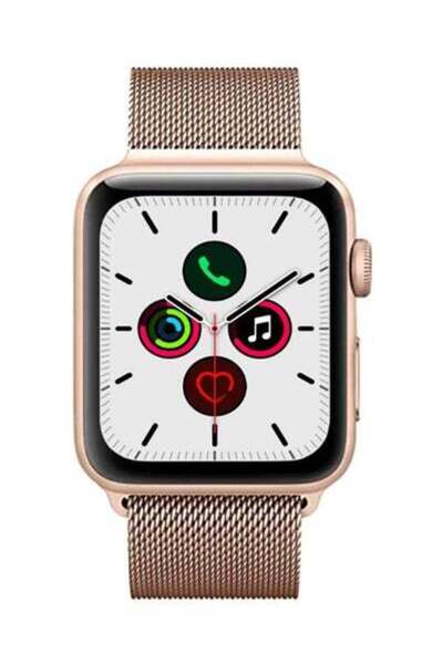 HALAMODO Stainless Steel Replacement Band For Apple iWatch Series 5/4/3/2/1 Rose Gold