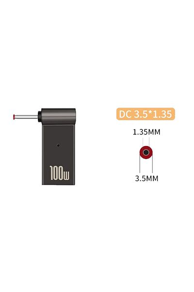 DIXSG 3.5-1.35mm 100w Usb Type C Fast Charging Adapter Plug Connector Universal Usb C Laptop Charger Conv