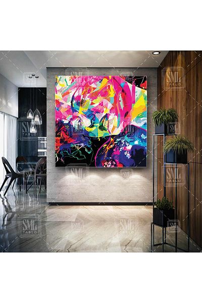 SML TABLO Graffiti Street Art Woman Ilustrație Decor Pictură pătrată pe pânză