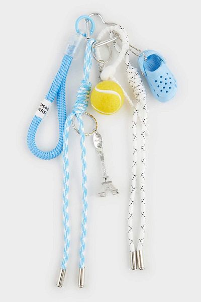 DeFacto Women's Blue Drawstring Charm Keychain F1037Axns