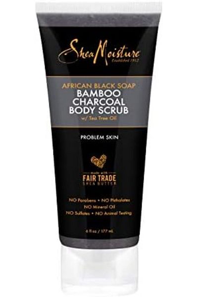 Shea Moisture African Black Soap Charcoal Body Scrub 6 Oz