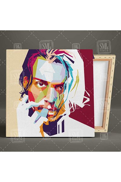 SML TABLO Τετράγωνος πίνακας σε καμβά Johnny Deep Legend του Χόλιγουντ