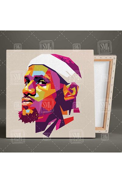 SML TABLO Lebron James Ilustrație Baschet Legendă Pictură pătrată pe pânză