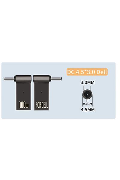 DIXSG 4.5-3.0mm (FOR DELL) 100w Usb Type C Fast Charging Adapter Plug Connector Universal Usb C Laptop Ch