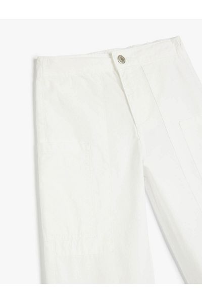 Koton Cotton Basic Jogger Pants with Relaxed Fit Pocket Detail