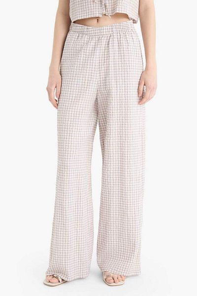 DeFacto Nou sezon Coool Pantaloni cu picioare largi cu model cu talie normală