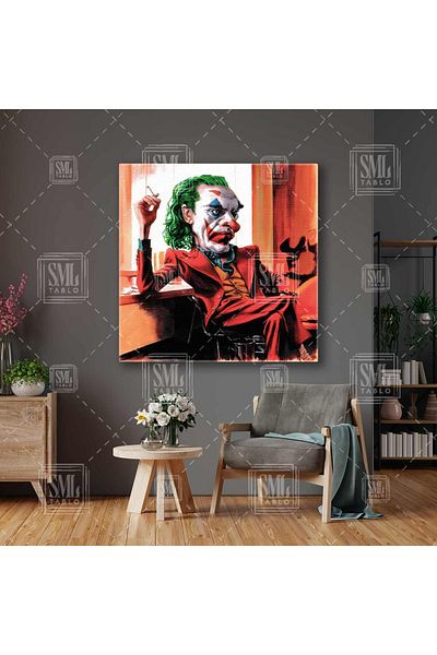 SML TABLO Τζόκερ Εικονογράφηση Gotham City Legend Ταινία Τετράγωνος Πίνακας Καμβά