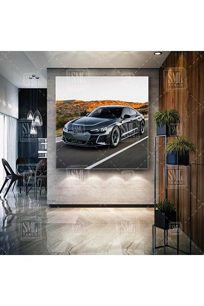 SML TABLO Επιτραπέζιο τετράγωνο καμβά Audi Rs6 Sport Car Highway Speed ​​Passion