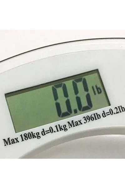 HALAMODO Digital LCD Electronic Glass Weighing Scale White