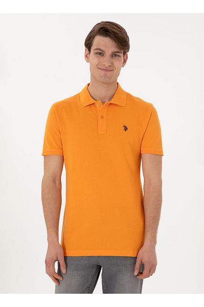 U.S. Polo Assn. U.S. Polo Assn. Orange Men's Polo T-Shirt Gtp04