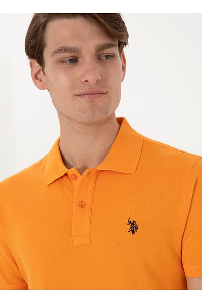 U.S. Polo Assn. U.S. Polo Assn. Orange Men's Polo T-Shirt Gtp04
