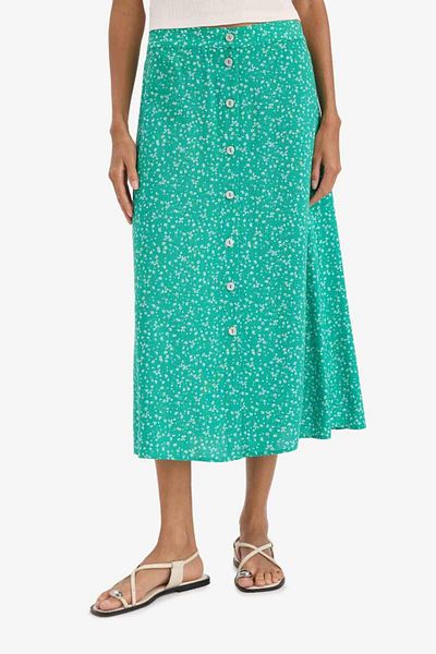 DeFacto New Season a Form Floral Normal Waist Midi Skirt
