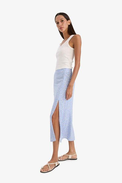 DeFacto New Season A-Line Floral Regular Waist Midi Skirt