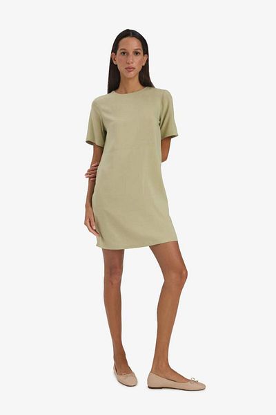 DeFacto Neue Saison Basic Mini-Kleid mit Rundhalsausschnitt und kurzen Ärmeln