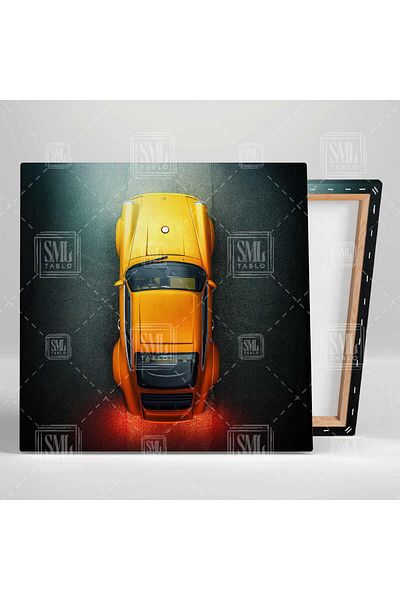 SML TABLO Legendary Classic Cars Triple Square Combinație Set de 3 Picturi pe pânză