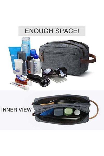 COOYA Toiletry Bag, Canvas Travel Dopp Kit, Hygiene Bag Toiletries Organizer, Travel Accessories Bag