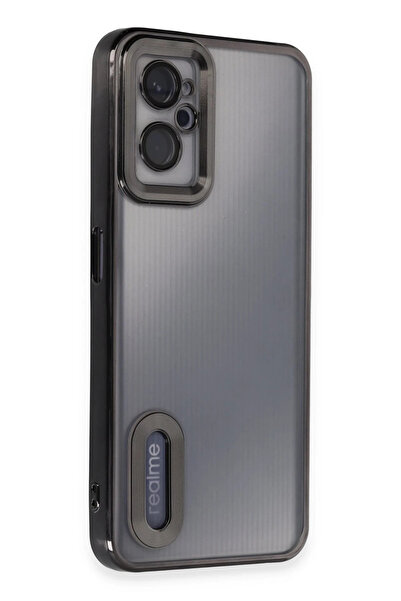 NewFace حافظة سيليكون بفتحة لهاتف Realme 9i 4G - أسود 1492535709