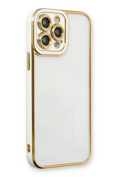 NewFace حافظة آيفون 13 برو ماكس من السيليكون بعدسة ليفا - أبيض SPTGL