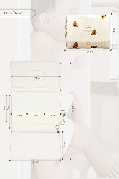 Modakids Anne Bebek Su Geçirmez Çok Amaçlı Bebek Alt Açma Bakım Çantası Organizer