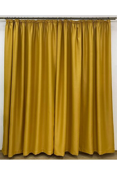 Liz Line Set doua draperii blackout, mustard, "Monocrom Signature" by Liz Line, cu rejansa 2x200x245 DR82