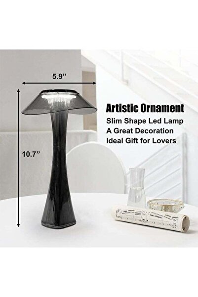 COOYA LED Desk Lamp,USB Rechargeable,Circular Lamp Design,Minimalist Industry Style,Adjustable Lightness