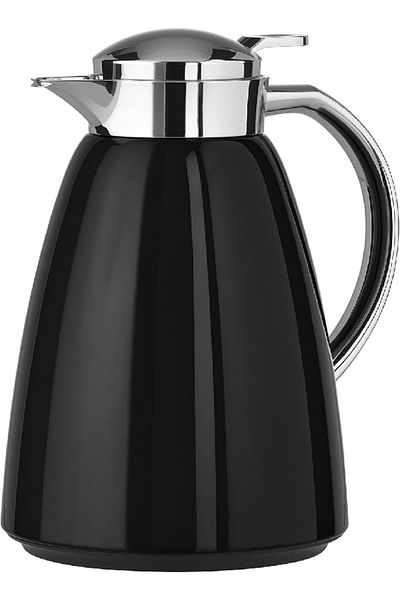 emsa Campo 1L flask, 100% leak-proof, quick tip lid, 12h hot/24h cold, chrome, stainless steel