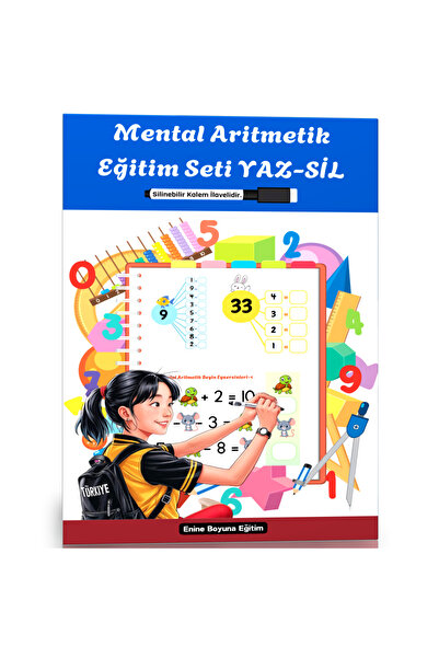 Enine Boyuna Eğitim 3-7 Yaş Mental Aritmetik Eğitim Seti YAZ-SİL