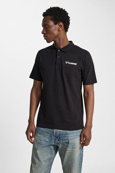 hummel Mover Cotton Short Sleeve Polo Neck T-Shirt