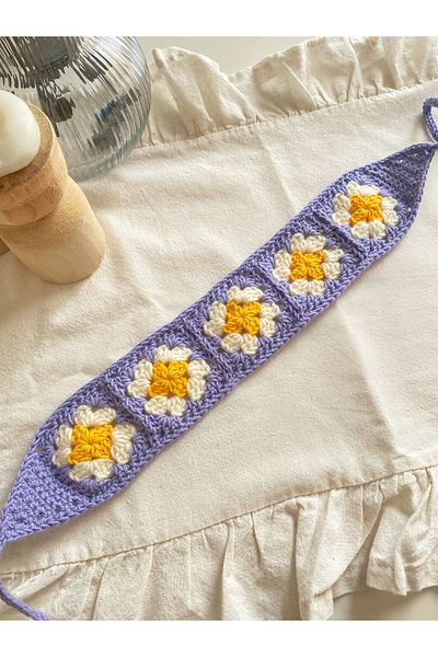 Nil Aksesuarları Floral Patterned Stripe Bandana