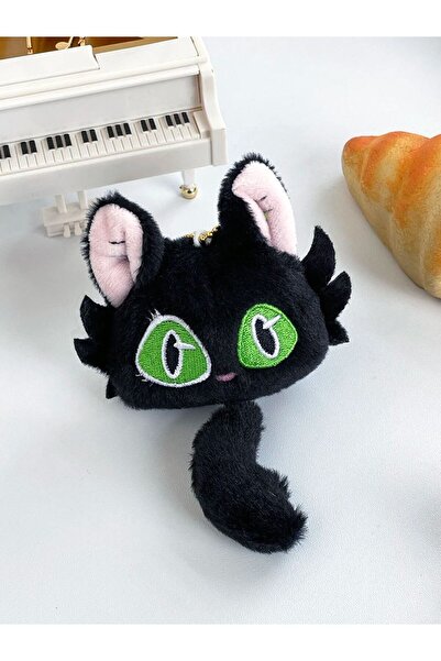 Choice10 black Suzu bud journey plush doll cute kitten keychain minister crea...