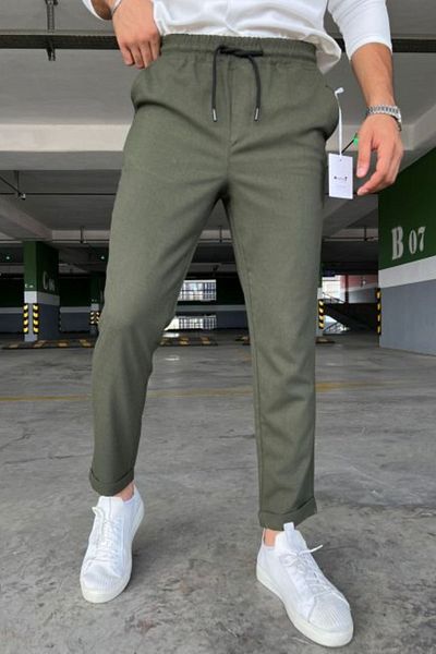 hello7 Ανδρικό παντελόνι Jogger με στενή εφαρμογή διπλού ποδιού