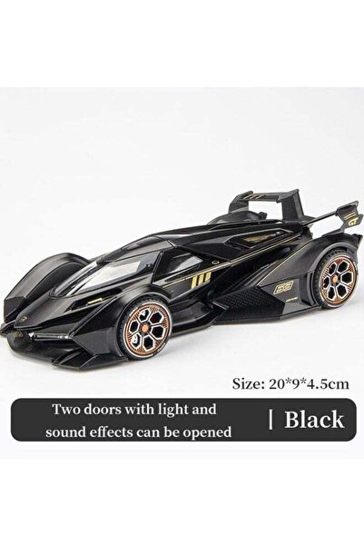 COOYA Toy Car Rambo V12 Alloy Car Model Light Sports Car Toy with Lights and Speakers Suitable for Gift