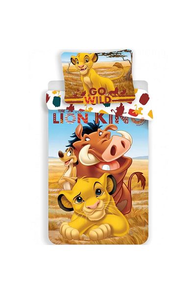 King Lion 2-piece bedding set, Duvet cover, 140x200 cm, pillowcase, 70x90 cm, Multicolor, The Lion King
