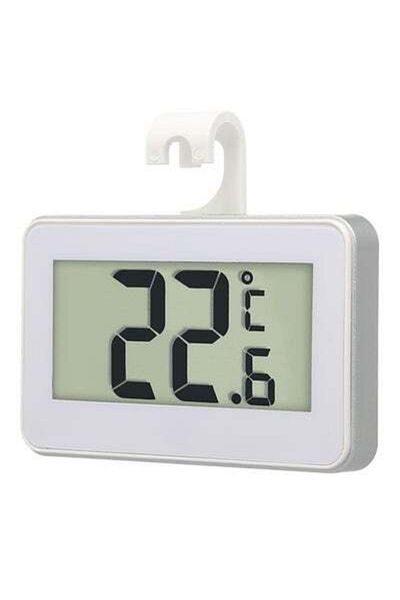 HALAMODO Digital LCD Refrigerator Thermometer With Adjustable Stand D0016 White