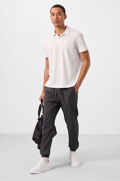 TOMMY LIFE Ανθρακί Standard Fit υφαντό ελαφρύ εύκαμπτο ανδρικό παντελόνι Chino - 82176