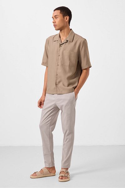 TOMMY LIFE Ανδρικό παντελόνι Stone Standard Fit Woven Ελαφρύ εύκαμπτο Chino - 82179