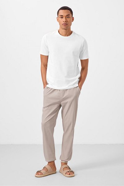 TOMMY LIFE Ανδρικό παντελόνι Stone Standard Fit Woven Ελαφρύ εύκαμπτο Chino - 82176