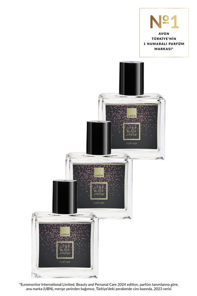 AVON Little Black Dress Kadın Parfüm Edp 30 Ml. Üçlü Set