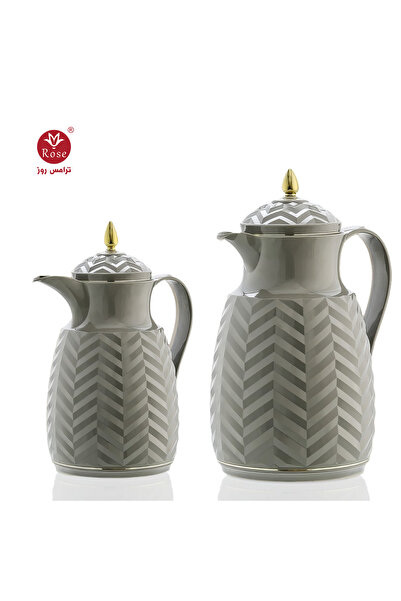 Rose Rs-2020- Tea and coffee thermos set consisting of 2 rose thermoses, 1 liter coffee and 1.5 liter tea