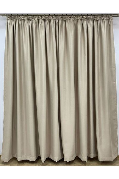 Liz Line Set of two blackout curtains, cappuccino, "Monocrom Signature" by Liz Line, with drapery 2x140x245 DR1214