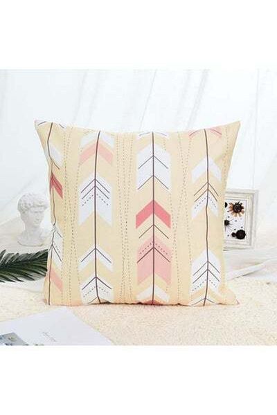 HALAMODO Decorative Pillow Cover Flannel Beige 45x45centimeter