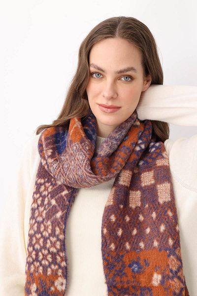 Desen Triko Women's Patchwork Patterned Kaşkol 2