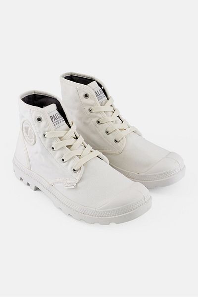 Palladium Women Pampa Hi Lace Up Closed Toe High Cut Boots, White