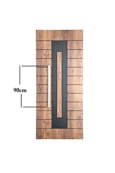HOMDEP Steel Door Pull Handle Handle 90cm Length Rectangular Model Color: Satin, Silver Gray