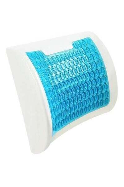 HALAMODO وسادة دعم أسفل الظهر من إسفنج الذاكرة باللون الأزرق/الأبيض 32*34*12 ...