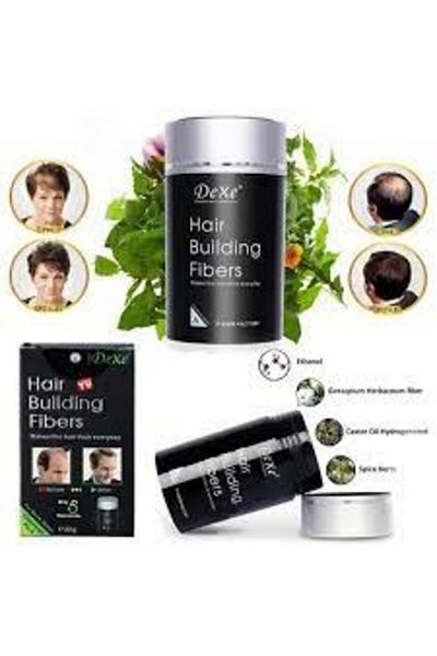 Dexe Hair Building Fibers – 22g Dark Brown – Conceals Thinning Hair for a Fuller, Natural Look