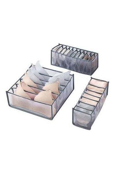 HALAMODO 3 Pack Foldable Drawer Organizer, Closet Organizer Drawer Suitable For Underwear/Underpants/Socks/Br