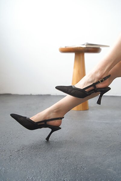 MODAADAM Pantofi cu toc Dveyn Mesh pentru femei - negri